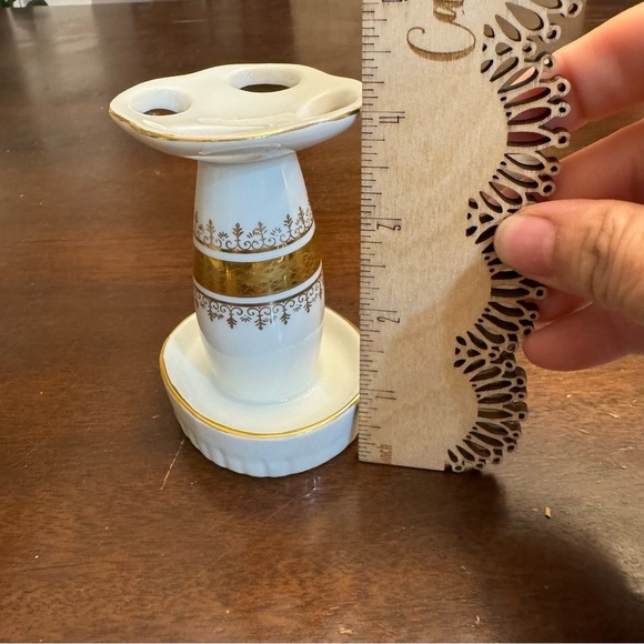 Porcelain Toothbrush Holder Regal Gold Andre Richard Made in Japan Vintage - Picture 9 of 15
